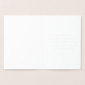 Dorée Carte de Pizza Gris Argent Saint-Valentin (Intérieur)