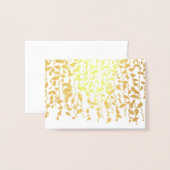 Dorée Carte de place de siège client Gold Greenery (Derrière avec enveloppe)