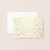 Dorée Carte de place d'invité Gold Foil Confetti (Derrière avec enveloppe)