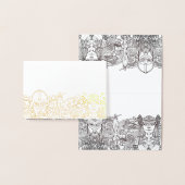 Dorée Carte de place pour bois et fríge Foil (Affichage)