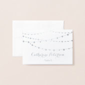 Dorée Carte de placement de guirlandes rustiques chic |  (Devant avec enveloppe)