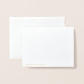 Dorée Carte de remerciement de mariage chic script Graci (Derrière avec enveloppe)