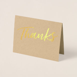 Dorée Carte de remerciement Foil Simple   CARTE DE REMER