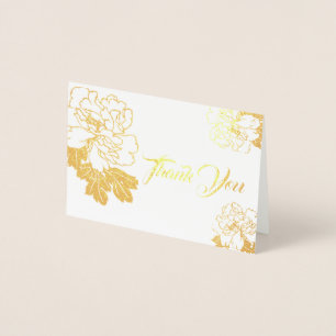 Dorée Carte de Remerciement - Format Mini