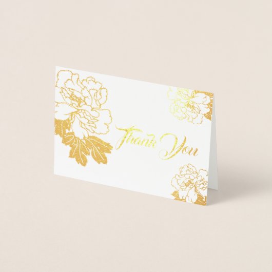 Dorée Carte de Remerciement - Format Mini (Devant)