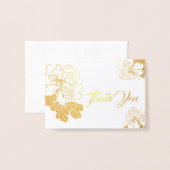 Dorée Carte de Remerciement - Format Mini (Devant avec enveloppe)
