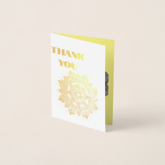 Dorée Carte de remerciement Mandala (Devant)