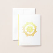 Dorée Carte de remerciement Mandala (Derrière avec enveloppe)
