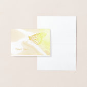 Dorée Carte de remerciement pour le papillon Monarch (Affichage)