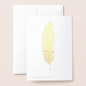 Dorée Carte de remerciements à huile d'or (Derrière avec enveloppe)