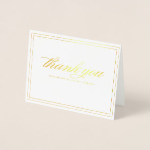 Dorée Carte de remerciements à huile or de calligraphie 