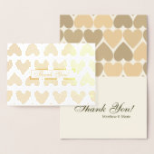 Dorée Carte de remerciements avec un Arrière - plan Moti (Affichage)