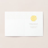 Dorée Carte de remerciements de douche nuptiale (Intérieur)