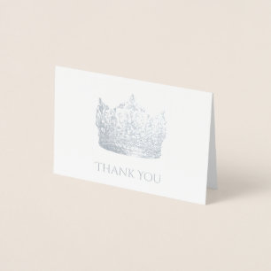 Dorée Carte de remerciements de la couronne