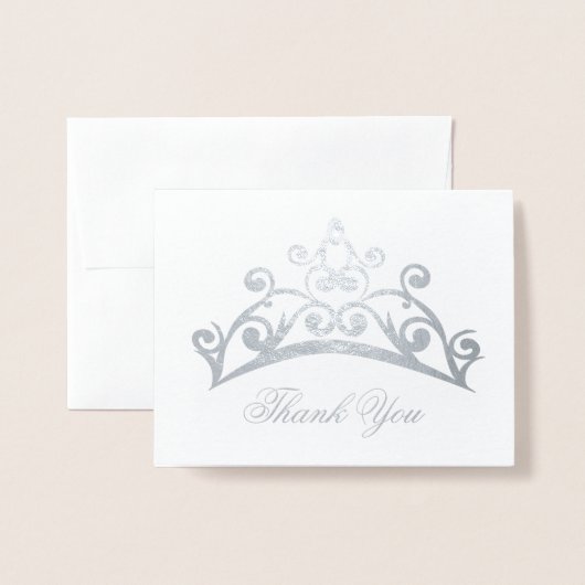 Dorée Carte de remerciements de la couronne (Devant avec enveloppe)