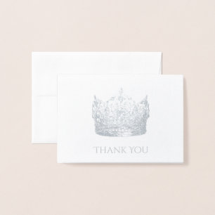 Dorée Carte de remerciements de la couronne