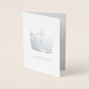 Dorée Carte de remerciements de la couronne