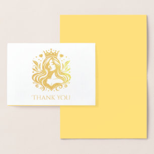 Dorée Carte de remerciements de la reine Pageant