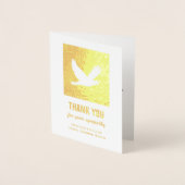 Dorée Carte de remerciements de la sympathie de la colom (Devant)