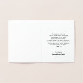 Dorée Carte de remerciements de la sympathie de la colom (Intérieur)