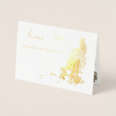 Dorée Carte de remerciements de Mariage Gothic-Foil Gold (Devant)