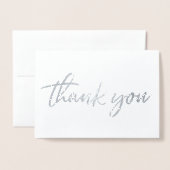 Dorée Carte de remerciements de Merci réel (Devant avec enveloppe)