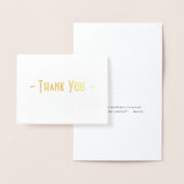 Dorée Carte de remerciements d'huile pliée du message in (Affichage)