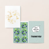 Dorée Carte de remerciements écologique (Affichage)