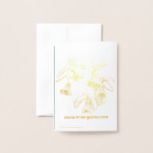 Dorée Carte de remerciements écologique (Derrière avec enveloppe)