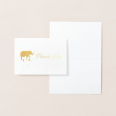 Dorée Carte de remerciements éléphant (Affichage)