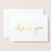Dorée Carte de remerciements Gold Foil (Devant avec enveloppe)