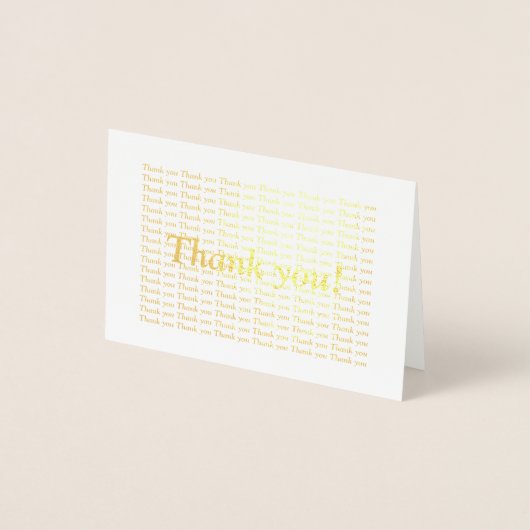 Dorée Carte de remerciements Gold Foil (Devant)