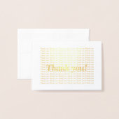 Dorée Carte de remerciements Gold Foil (Devant avec enveloppe)
