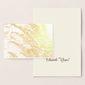 Dorée Carte de remerciements Golden Fern (Affichage)