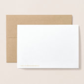 Dorée Carte de remerciements - Huile d'or avec papier Kr (Derrière avec enveloppe)