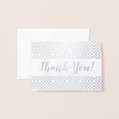 Dorée Carte de remerciements motif diamant (Devant avec enveloppe)