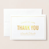 Dorée Carte de remerciements photo moderne Grad Gold Foi (Devant avec enveloppe)