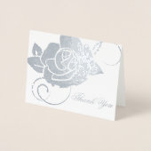 Dorée Carte de remerciements-Rose (Devant)