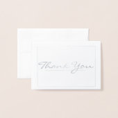 Dorée Carte de remerciements simple et sucrée (Devant avec enveloppe)