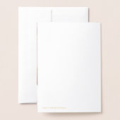 Dorée Carte de réponse à l'invitation de douche de marié (Derrière avec enveloppe)