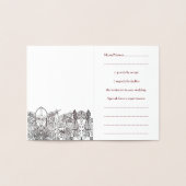 Dorée Carte de réponse de mariage Woden & Fríge en feuil (Intérieur)