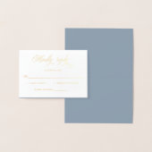 Dorée Carte de réponse Dusty Blue Foil Rsvp incluse (Affichage)