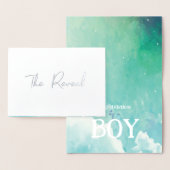 Dorée Carte de révélation du genre mignonne (Affichage)