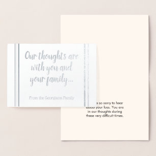 Dorée Carte de sympathie personnalisée