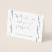 Dorée Carte de sympathie personnalisée (Devant)