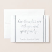 Dorée Carte de sympathie personnalisée (Devant avec enveloppe)