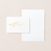 Dorée Carte de table de mariage étiquette alimentaire ga (Affichage)