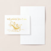 Dorée Carte de vacances de NOËL Gold (Affichage)