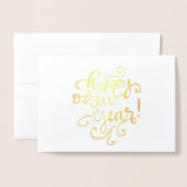 Dorée Carte de vacances Etched Foil JOY (Devant avec enveloppe)