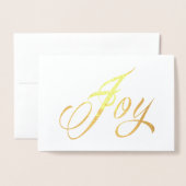 Dorée Carte de vacances Etched Foil JOY (Devant avec enveloppe)
